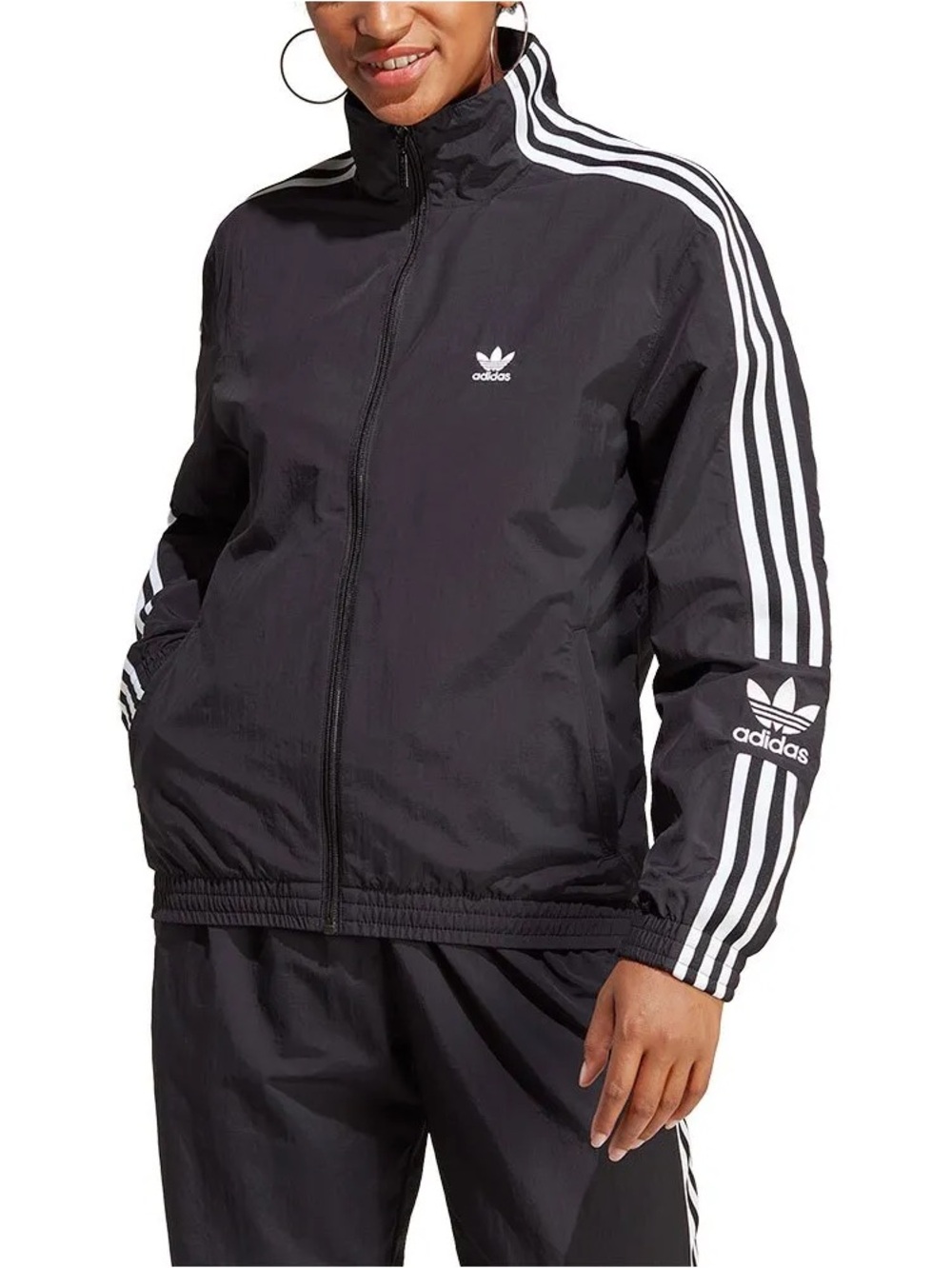 adidas Black Bomber Jacket / Track Jacket Adicolor Classics Lock
Up